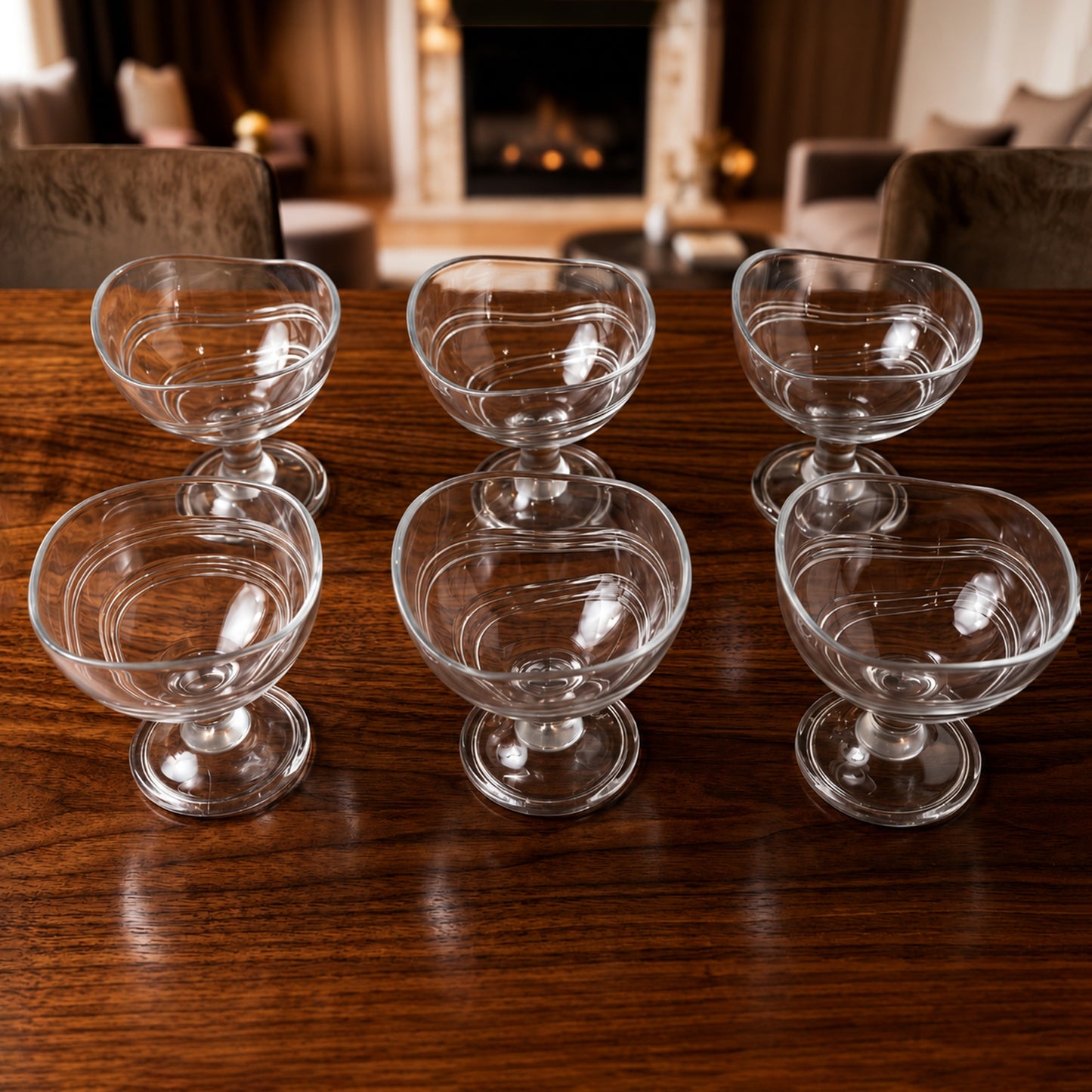 Six Wukusy Supermom Creamy Dessert Bowls, white ceramic with smooth rounded design, perfect for serving desserts or snacks.