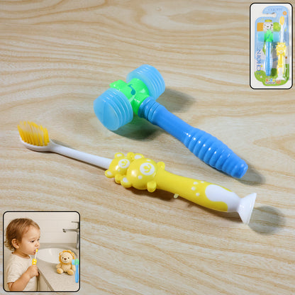 Wukusy kids toothbrush and hammer toy set with colorful toothbrush and playful hammer toy for children