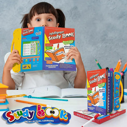 Wukusy Interactive Intelligence Learning Book with Sound Phonics, featuring colorful pages and engaging educational content for kids