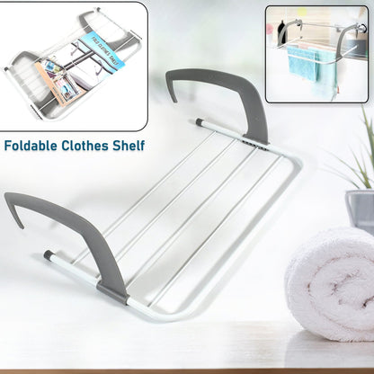 Wukusy metal steel folding drying rack for clothes, balcony laundry hanger, indoor towel hanger, outdoor clothes drying stand