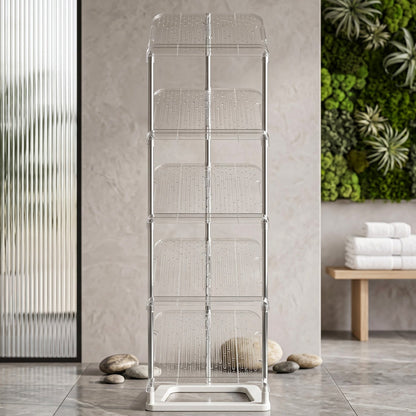 5 Tier Shoe Storage Rack With Slanted Shelves For Entryway Or Home Closet (1 Pc)