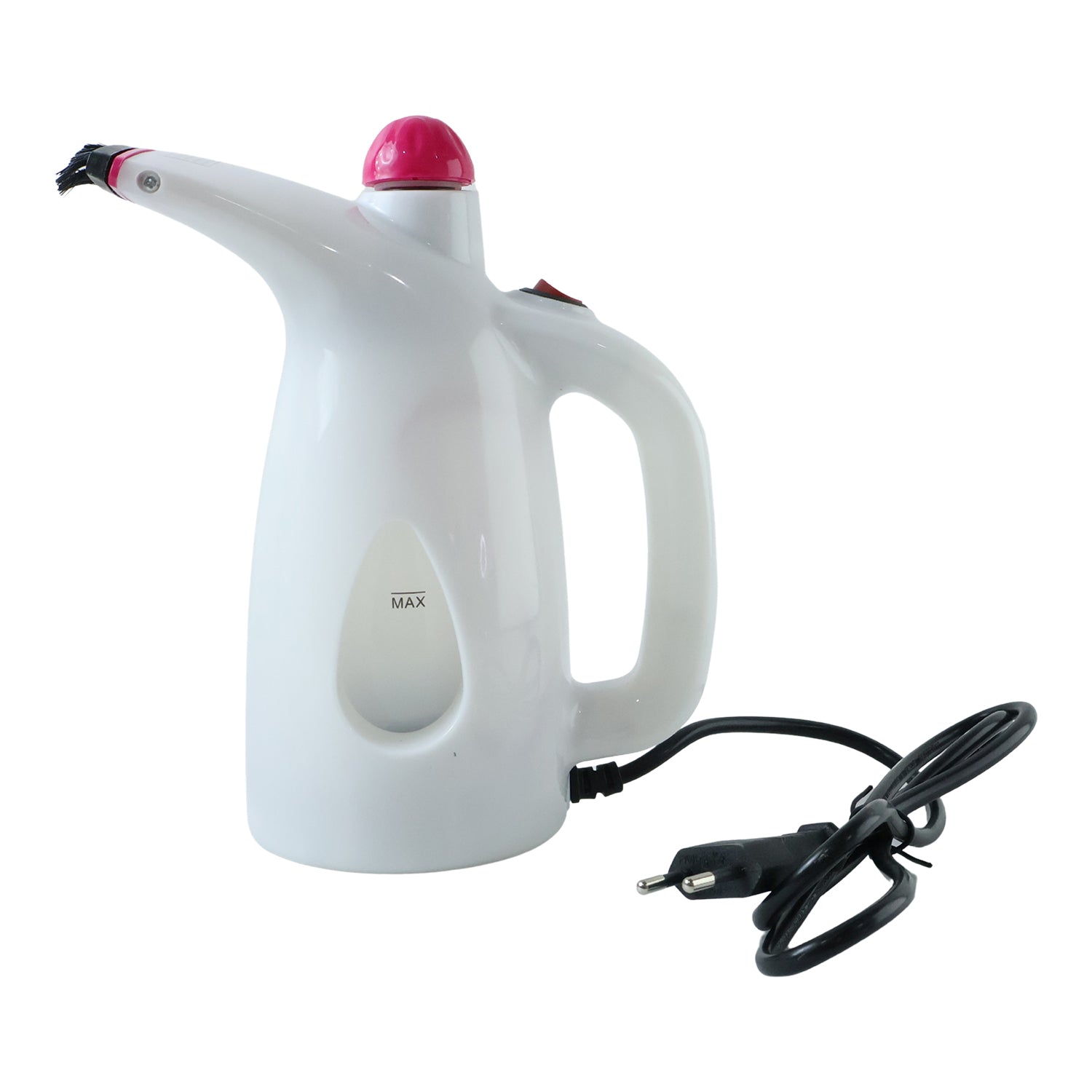 Wukusy multi-functional garment steamer with 200ml water capacity, shown with steam nozzle and control handle.