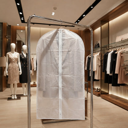 Set of five foldable non-woven suit covers by Wukusy, ideal for protecting coats and clothing during storage or travel.
