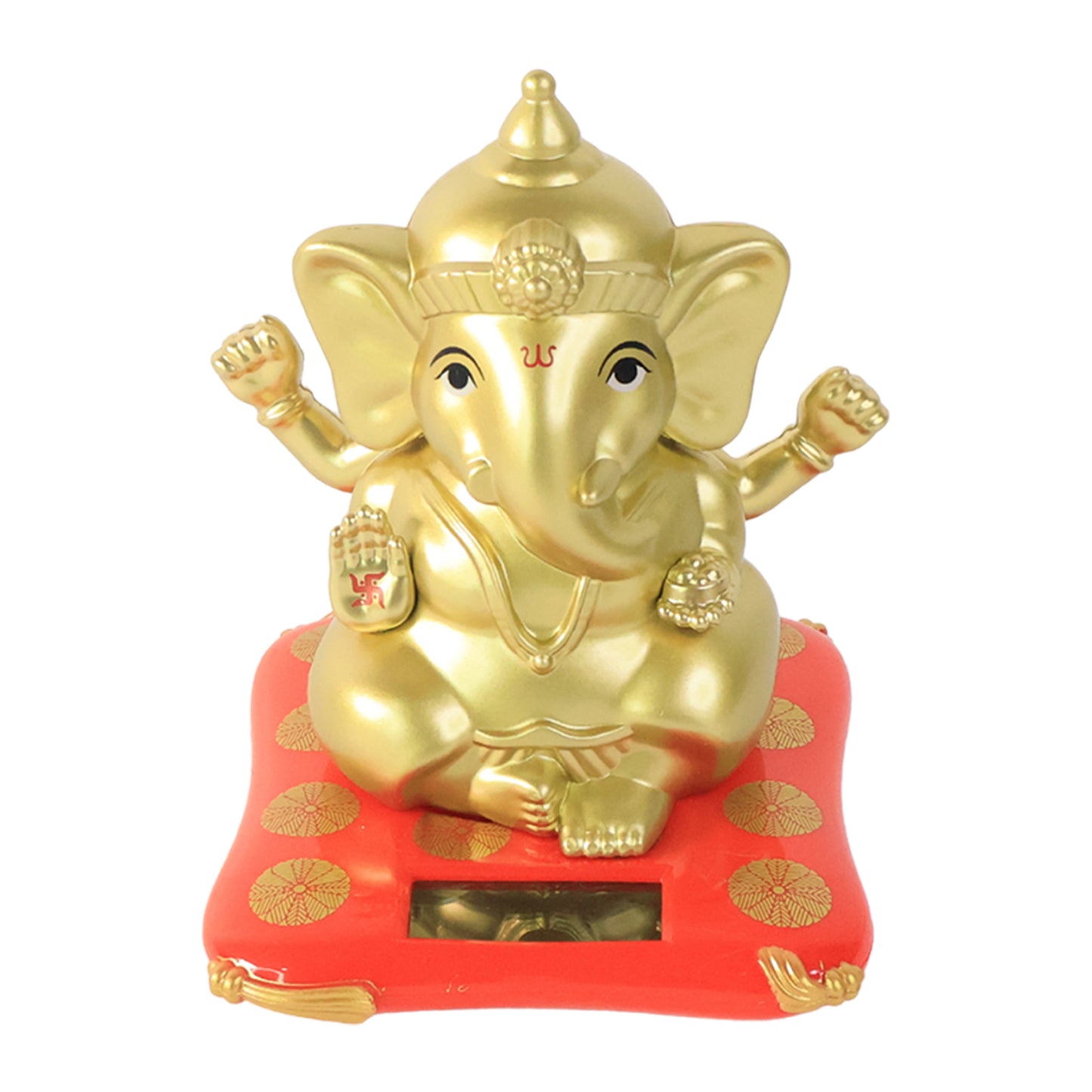 Large Lord Ganesha religious idol with solar-powered base, decorative home decor piece by Wukusy, perfect for spiritual spaces.