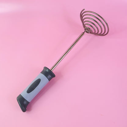 Wukusy Supermom Spring Omasher heavy-duty stainless steel vegetable and potato masher for kitchen use.