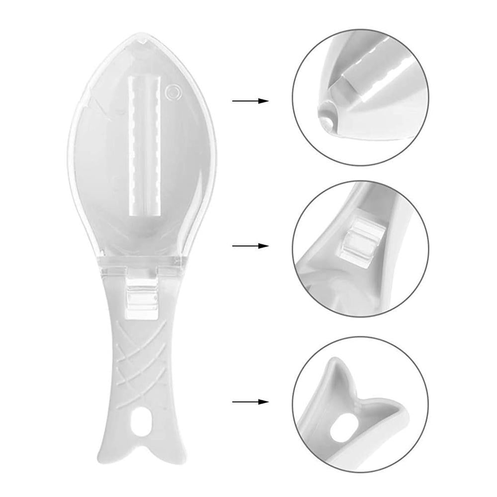 Wukusy Fish Scale Scraper and Peeler, a kitchen tool with a fish scale removing blade and ergonomic handle.