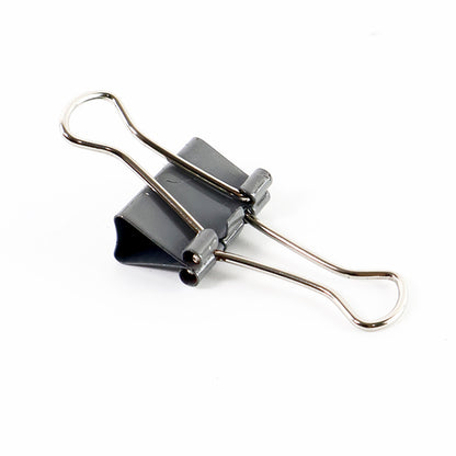 Heavy-duty Wukusy foldback binder clip, sturdy metal clip with silver finish, used for organizing papers and home improvement projects.