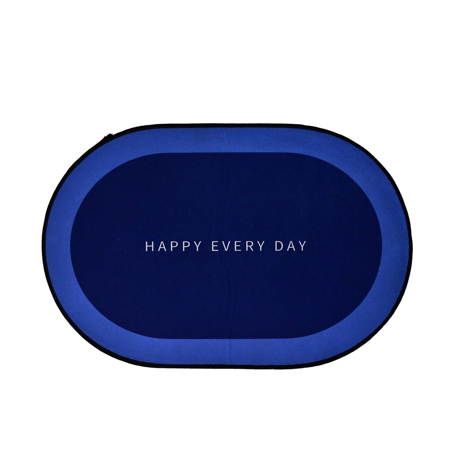 Wukusy bathroom floor mat with oval design, fast-absorbing, slip-resistant surface for safety and comfort.