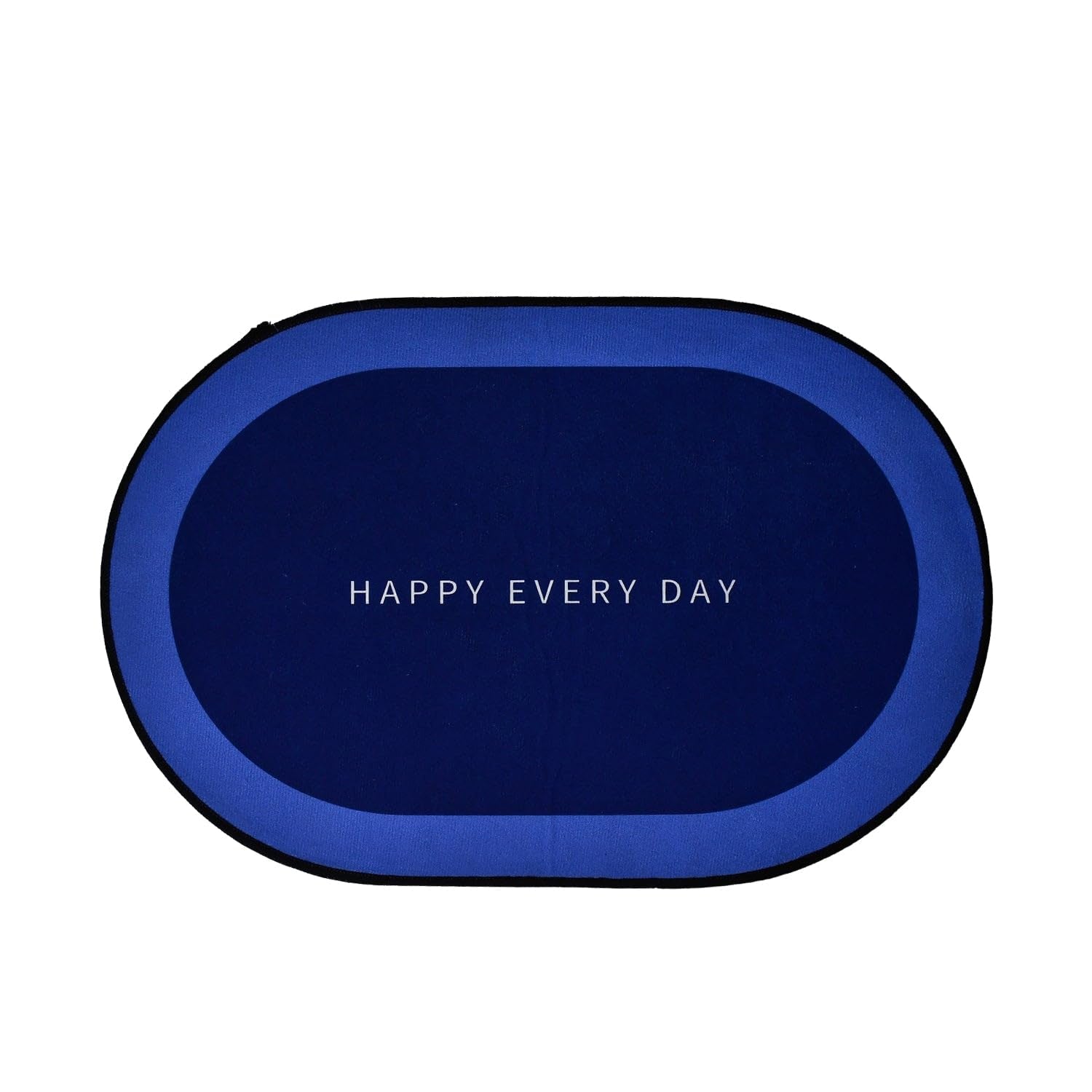 Wukusy bathroom floor mat with oval design, fast-absorbing, slip-resistant surface for safety and comfort.