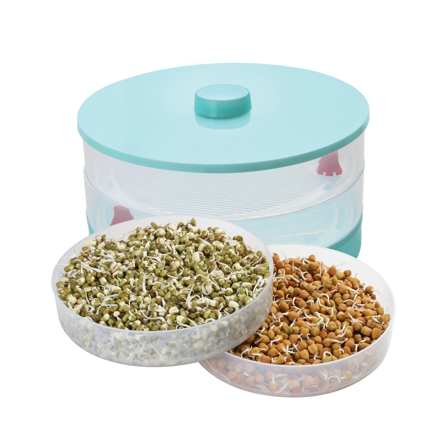 Wukusy Ganesh Sprout Maker Bean Bowl for sprouting, 1800ml capacity, kitchen tool with Ganesh design for healthy bean sprouts.