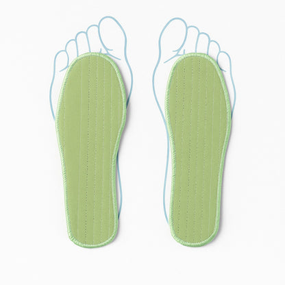 Pair of Wukusy premium comfort shoe insoles for size 36 with mixed design, providing daily foot support and cushioning.