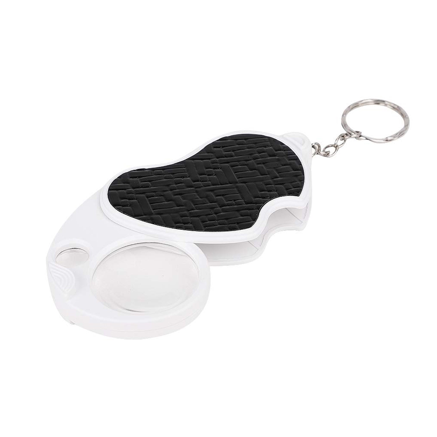 Wukusy double-magnification LED office magnifier with built-in light, showing a large clear lens and ergonomic handle.