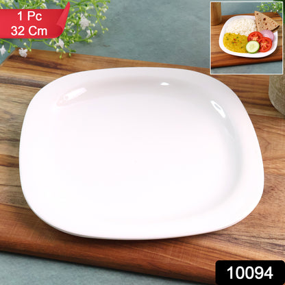 Wukusy premium square dinner plate, 32 cm, made of durable ceramic, with a smooth white finish for elegant home dining.