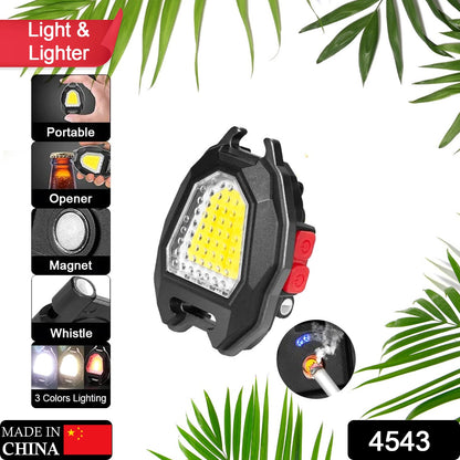 Wukusy portable triangular emergency camping flashlight with rechargeable LED, waterproof, 6 lighting modes, magnet, and keychain for travel