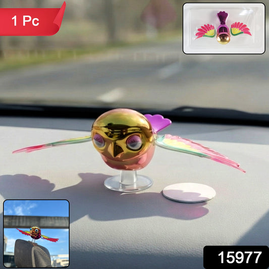 Wukusy wind flying bird dashboard decoration, a sleek metal bird ornament for car dashboard display.