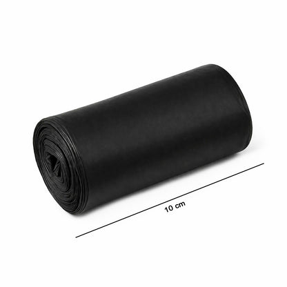 Wukusy premium leak-proof garbage bags roll with 50 black plastic dustbin liners, 45x50 cm size for trash disposal.