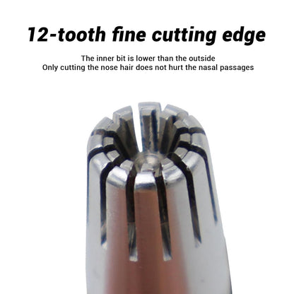 Wukusy stainless steel painless nose hair remover, compact and ergonomic design, suitable for gentle nasal hair grooming.