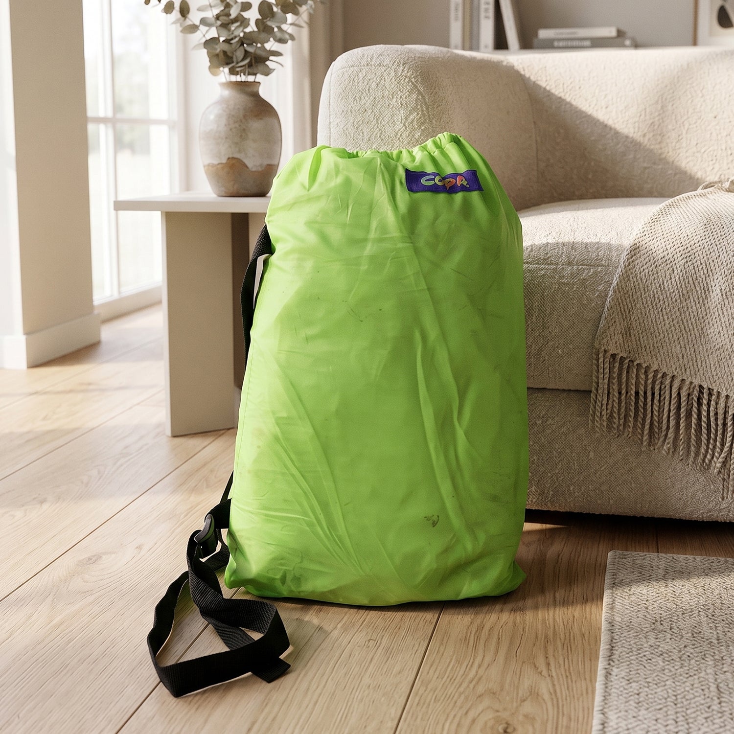 Wukusy inflatable lounger air sofa in vibrant colors, lightweight and portable for outdoor relaxing and lounging.