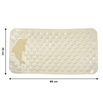 Wukusy anti-slip bath mat measuring 69x35 cm with textured surface for safety and secure footing in the bathroom.