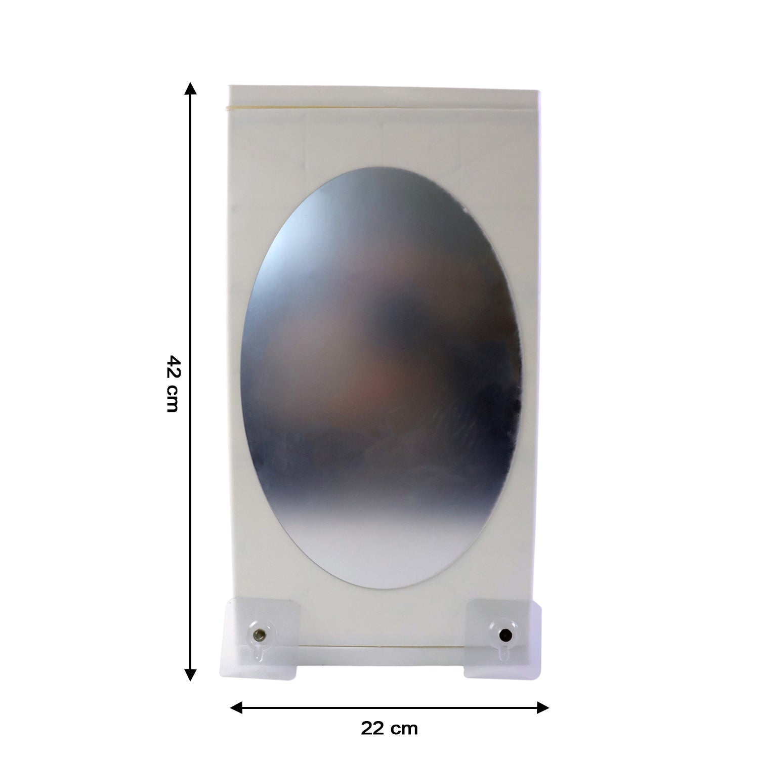 Wall-mounted Wukusy bathroom mirror cabinet with rotating door, 22x42 cm, featuring storage space and modern design.