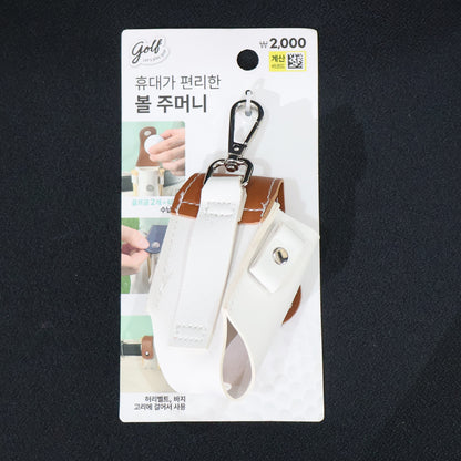 Wukusy golf tees holder mini ball pouch with carabiner, compact storage for golf tees, portable and easy to attach.