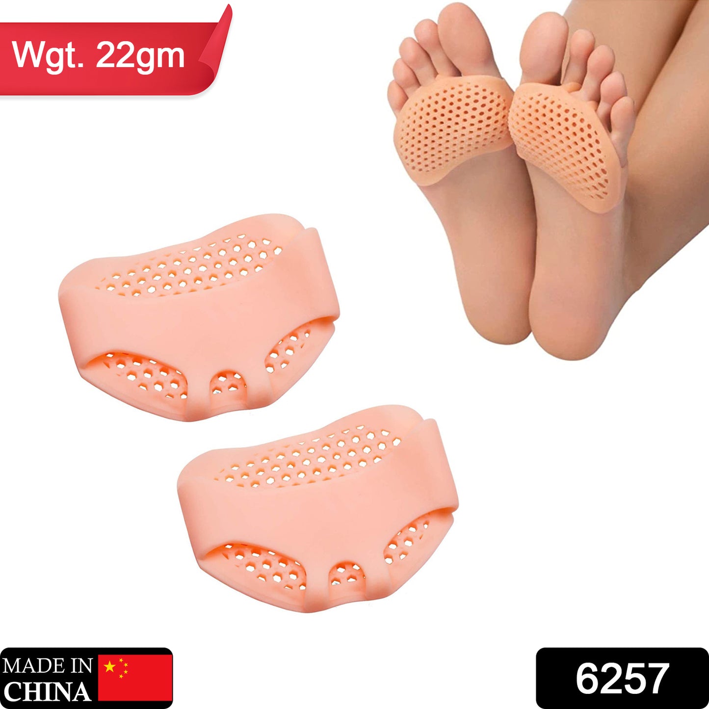 Wukusy silicone tiptoe protector and cover for men and women, designed to cushion and protect toes.