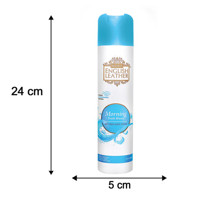 Wukusy Next English Leather Morning Fresh Breeze room air freshener spray, 220ml bottle with a sleek design and fresh scent.