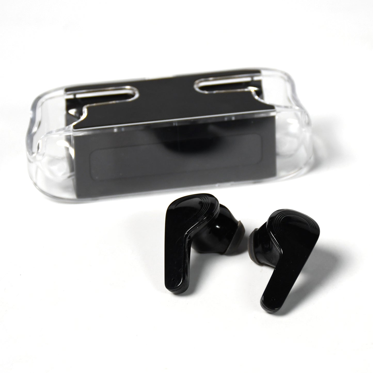 Wukusy 6705 Bluetooth earphones with touch control, black wireless stereo sound, made with high-end materials.