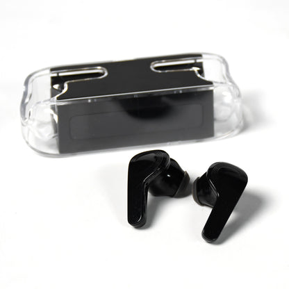 Wukusy 6705 Bluetooth earphones with touch control, black wireless stereo sound, made with high-end materials.