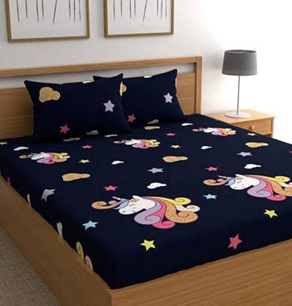 Drpshippr Glace Cotton Flat King Size Double Bedsheet showing smooth, white cotton fabric with subtle texture and neat edges.