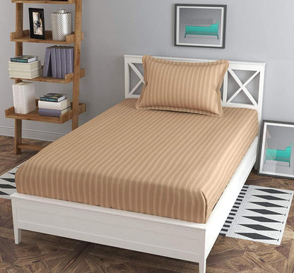Glace Cotton single bedsheet with one matching pillow cover, soft and comfortable home decor bedding by Drpshippr.