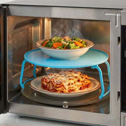 Wukusy decorative non-slip plastic serving tray with stand, featuring a sleek design and stable base for serving beverages or snacks.