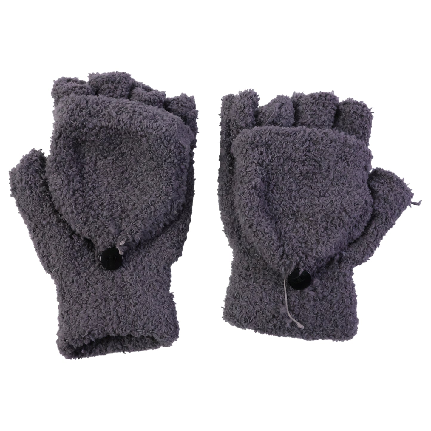 Wukusy winter fingerless gloves for men and women, soft and warm hand gloves, shown as a pair for cold weather wear.