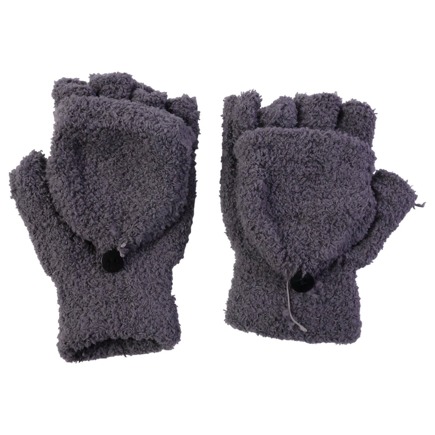 Wukusy winter fingerless gloves for men and women, soft and warm hand gloves, shown as a pair for cold weather wear.