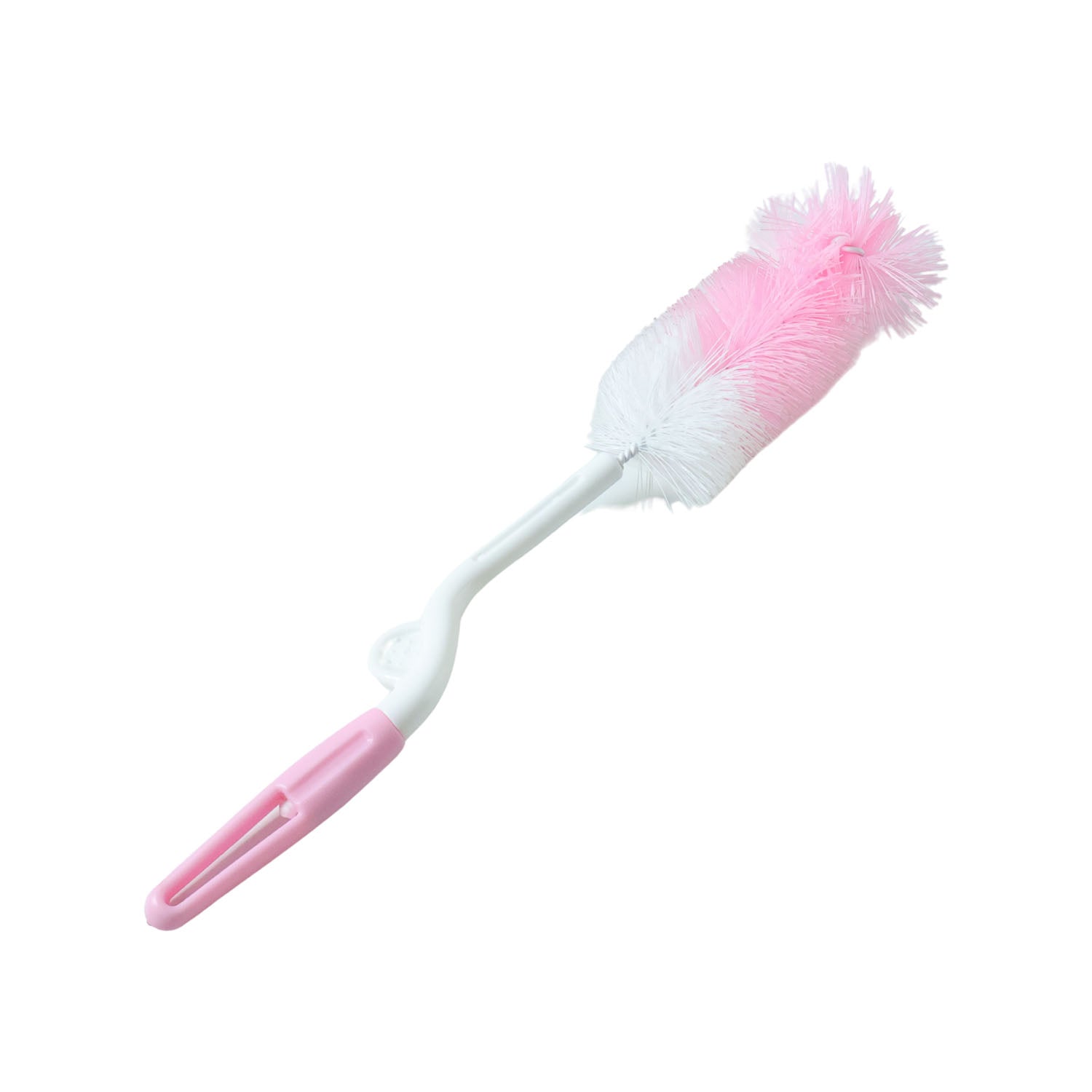 Wukusy bottle nipple cleaning brush with 360 rotary handle, designed for thorough cleaning of baby bottles and nipples.