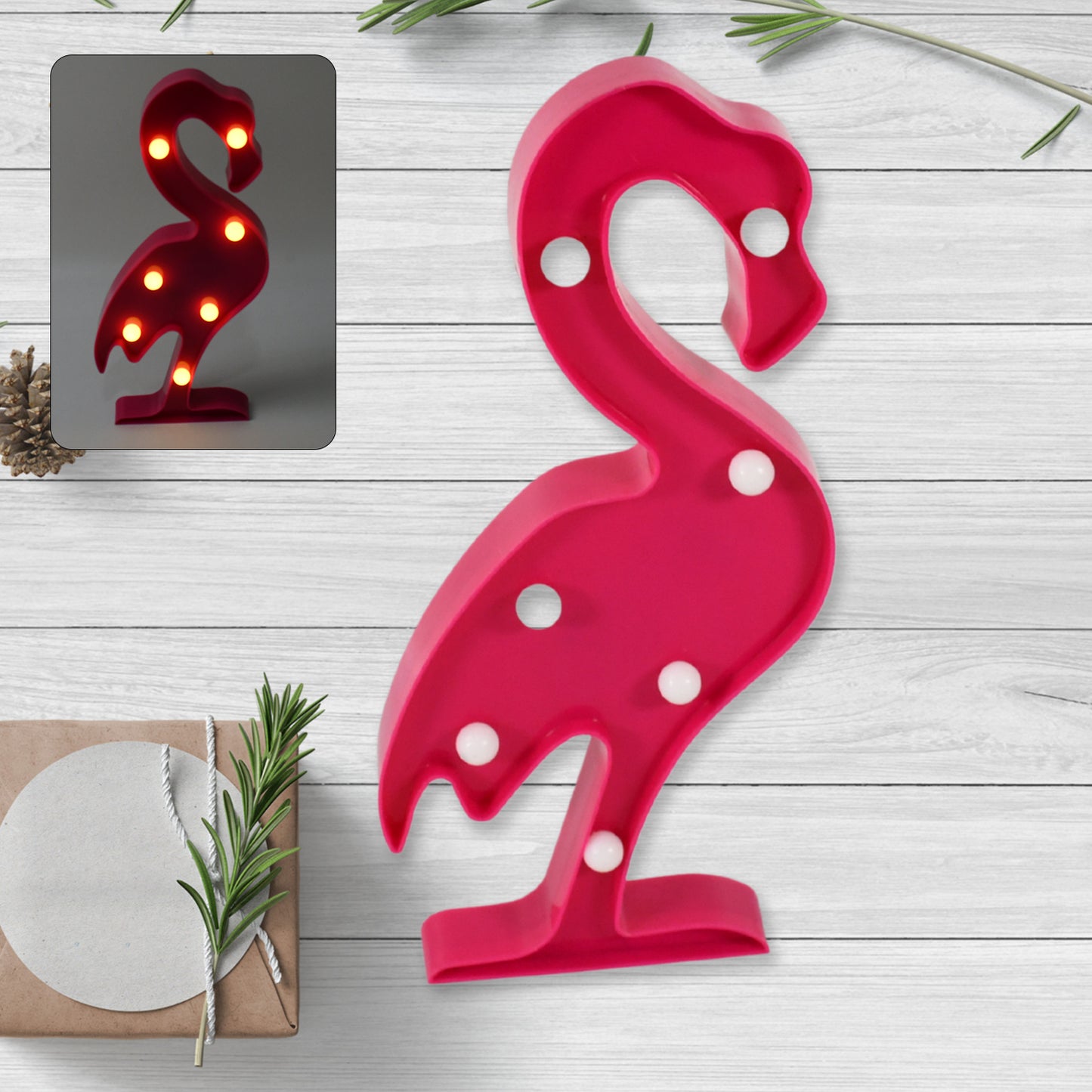Wukusy 3D LED night light table lamp for bedroom or nursery, battery-operated decorative wall or table light for parties and birthdays