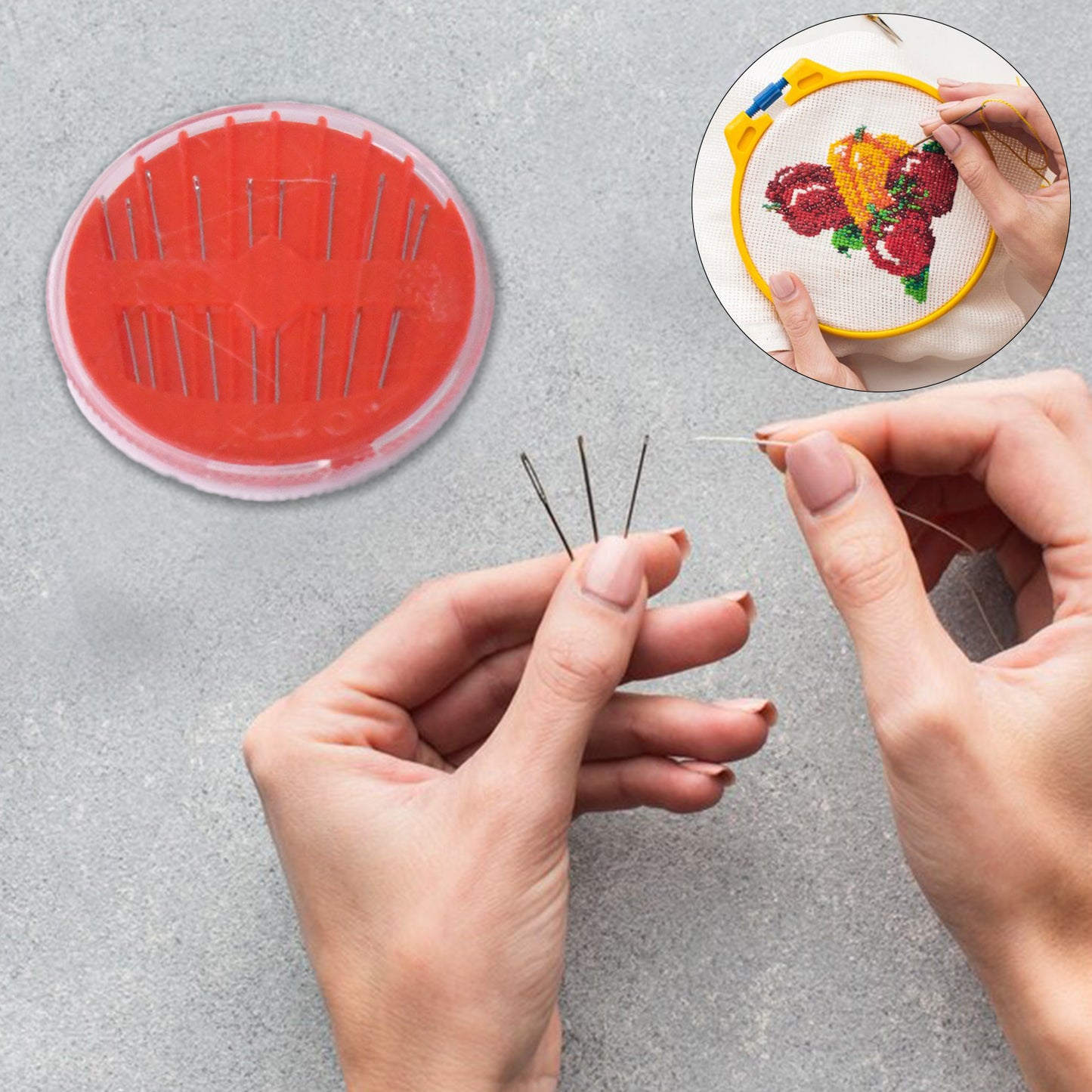 Wukusy 7-in-1 travel sewing accessories kit with scissors, needles, pins, and thread for versatile tailoring and sewing projects.