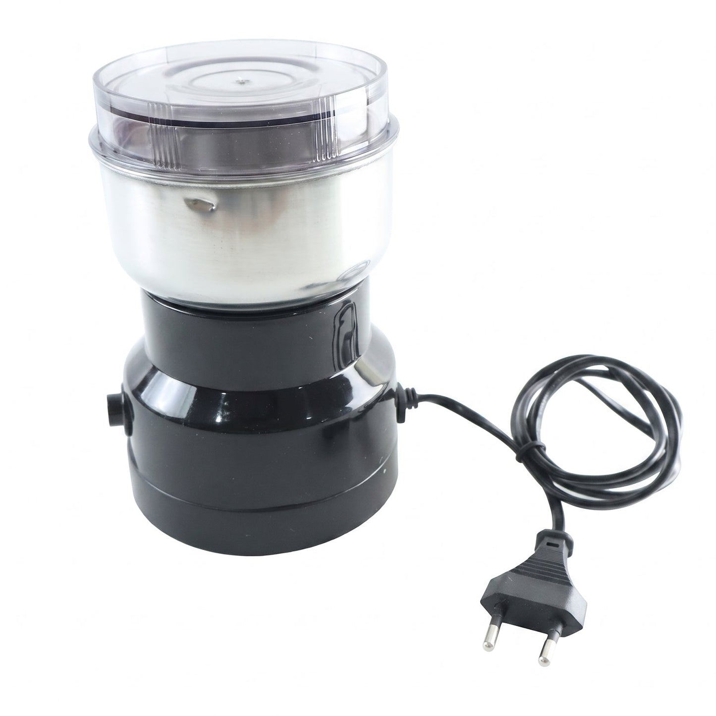 Wukusy electric coffee grinder with stainless steel blades, compact spice grinder machine for fresh coffee and spice grinding.