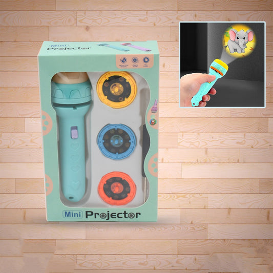 Wukusy mini slide projector for kids with animated patterns, 3 slides, flashlight torch, educational toy for children's learning and fun