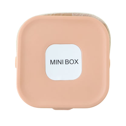 Wukusy portable mini jewelry storage box with compartments for rings, necklaces, and earrings, compact and lightweight for travel.
