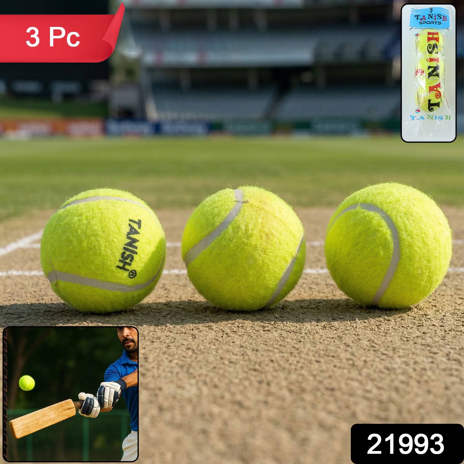 Wukusy premium tennis ball set with three yellow tennis balls on a white background for tennis play or practice