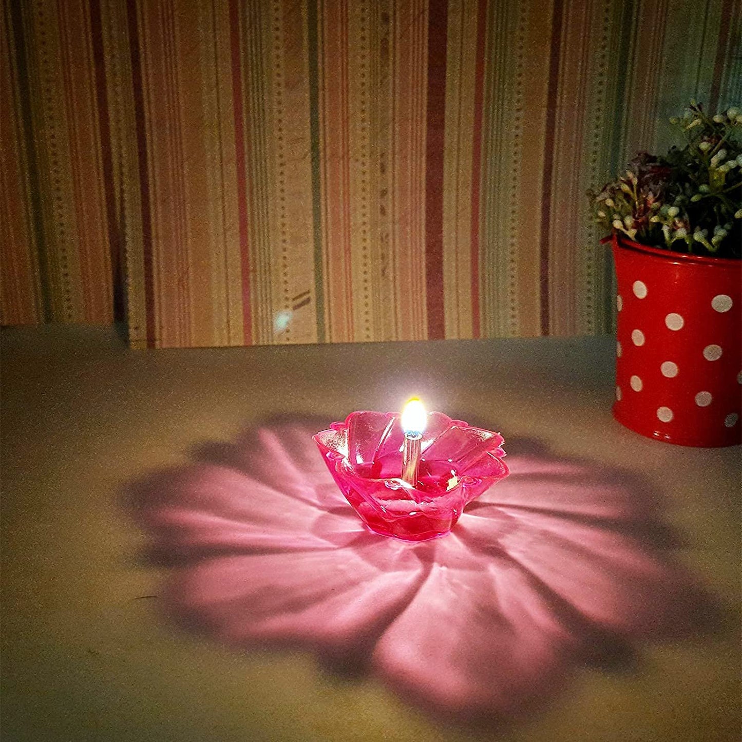 Multicolor 6004a Candle Cup with multiple shapes by Wukusy, featuring vibrant colors and varied design elements.