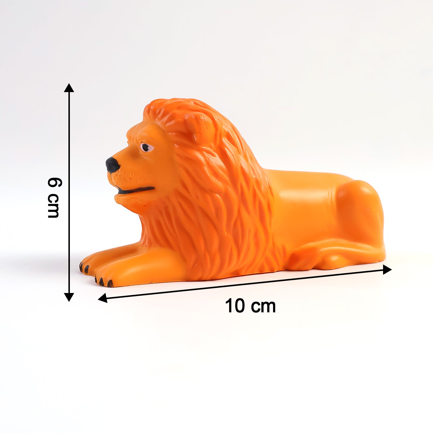 Wukusy Premium Oranje Plak Leeuw lion dashboard toy for cars, featuring a detailed lion figure in vibrant orange color.
