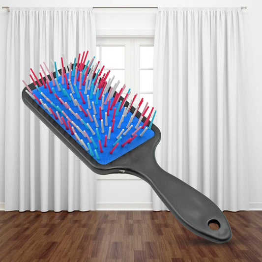 Wukusy massage hair comb for straight and curly hair, ergonomic design, professional detangling tool for men, women, and all hair types