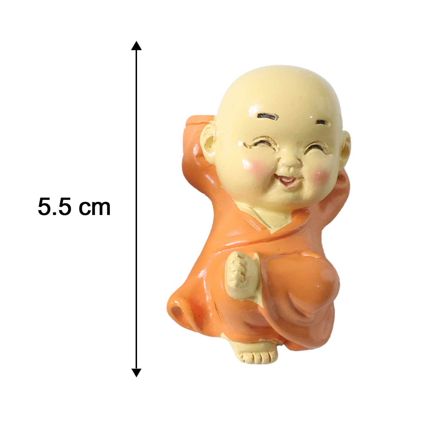 Set of 8 mini Monk Buddha idols by Wukusy, featuring small, detailed Buddha figurines with serene expressions and traditional robes.