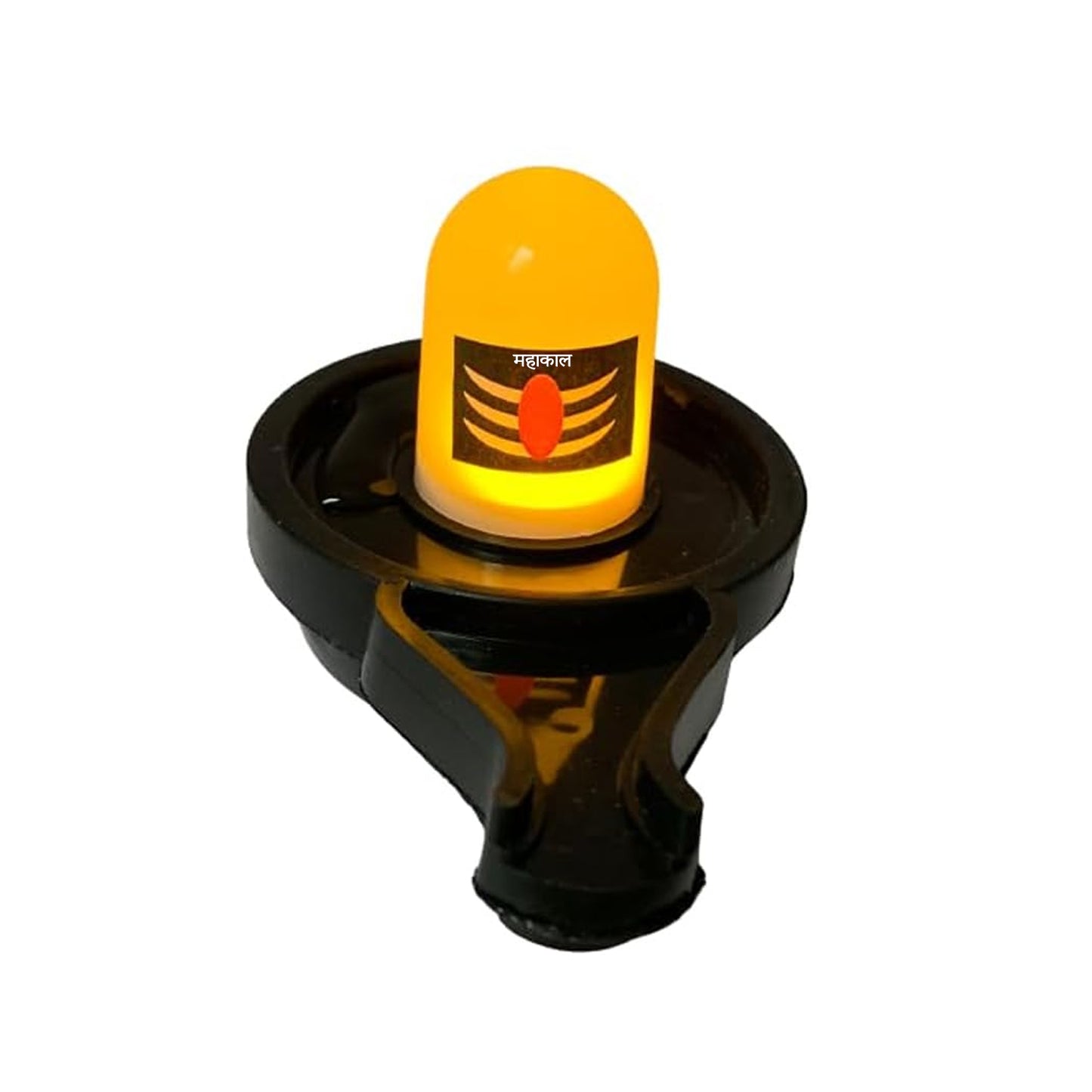 Wukusy water sensor LED Shivling idol for daily pooja and festival decoration with illuminated water feature and intricate design