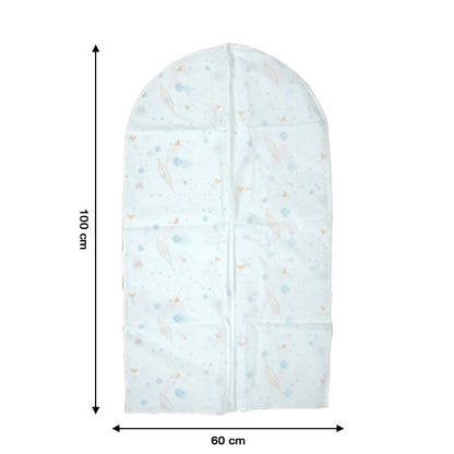 Pack of 5 Wukusy hanging garment cover bags, 60-100 cm, for protecting clothing during storage or travel.