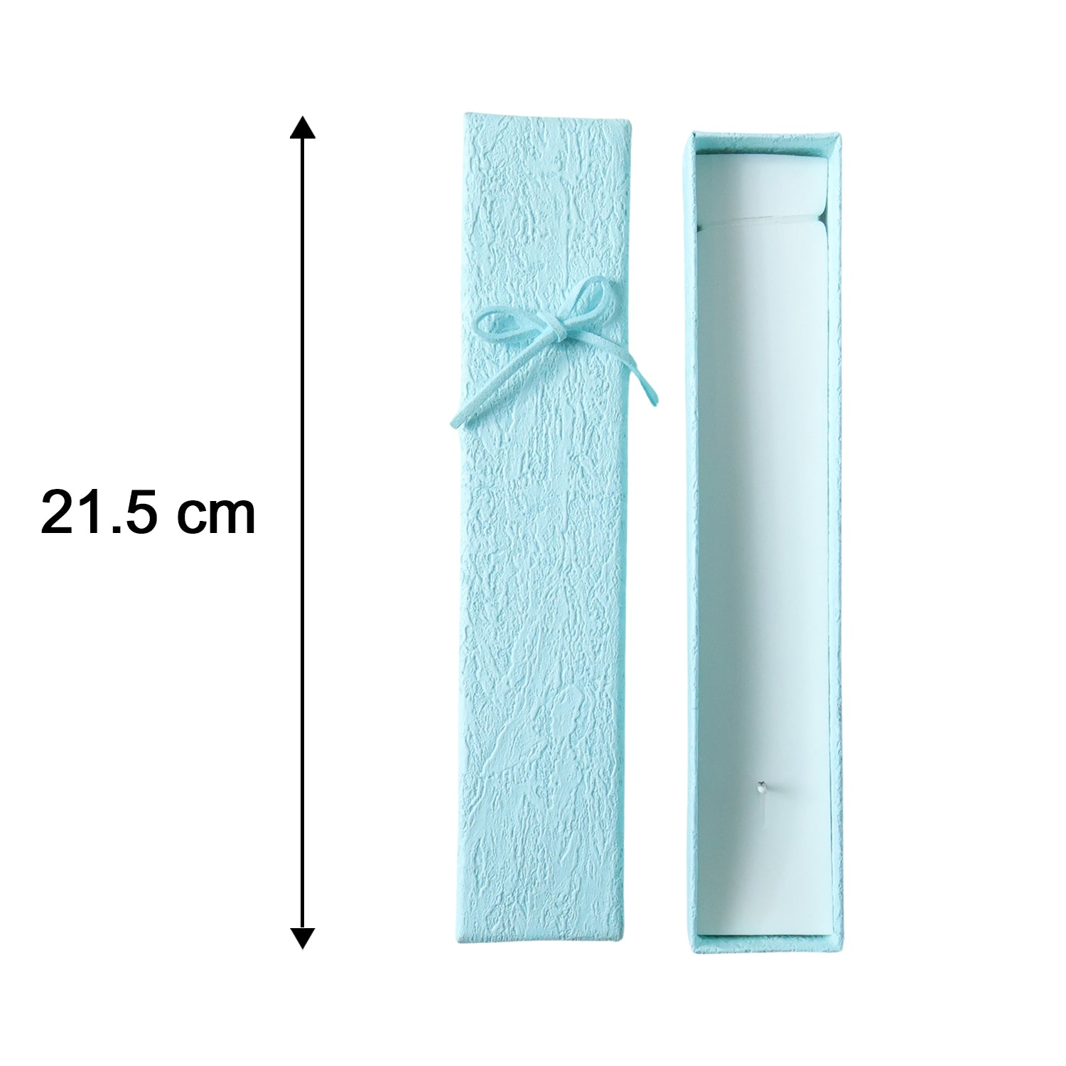 Wukusy premium long rectangular jewelry gift box with elegant ribbon, ideal for jewelry storage or gifting.
