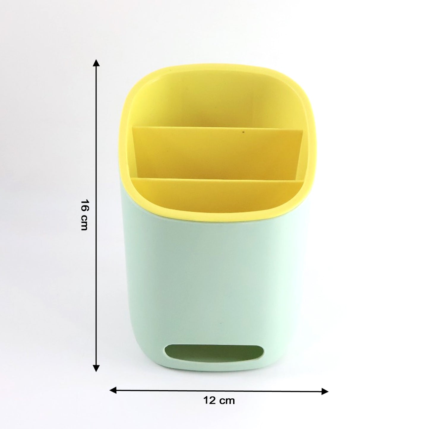 Wukusy 2-in-1 multipurpose organizer holder with compartments for office supplies and small items on a desk.
