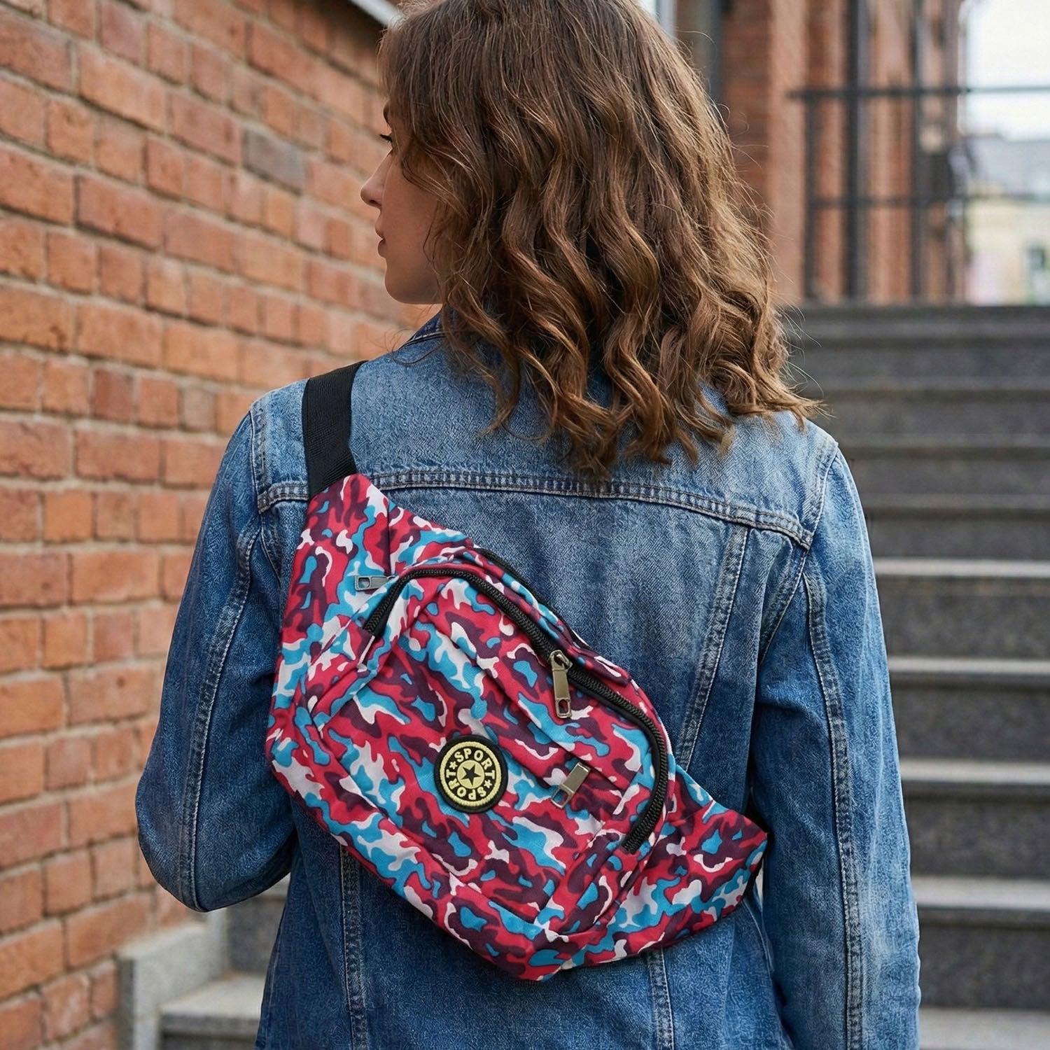 Wukusy stylish multi-purpose waist bag and cross-body sling pouch with adjustable strap and multiple compartments for essentials.
